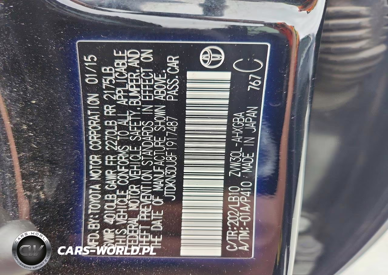 2015 Toyota Prius Four VIN:JTDKN3DU8F1917487 - 12
