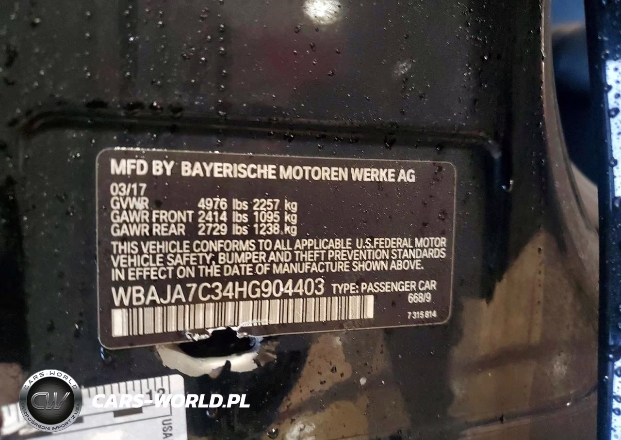 2017 BMW 530 VIN:WBAJA7C34HG904403 - 12