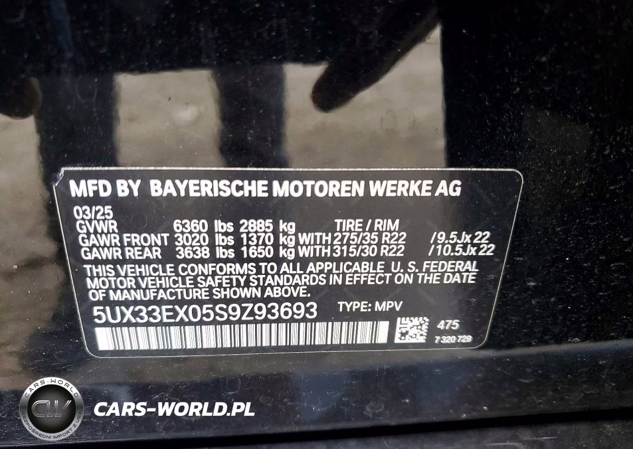 2025 BMW X6 xDrive40I VIN:5UX33EX05S9Z93693 - 13