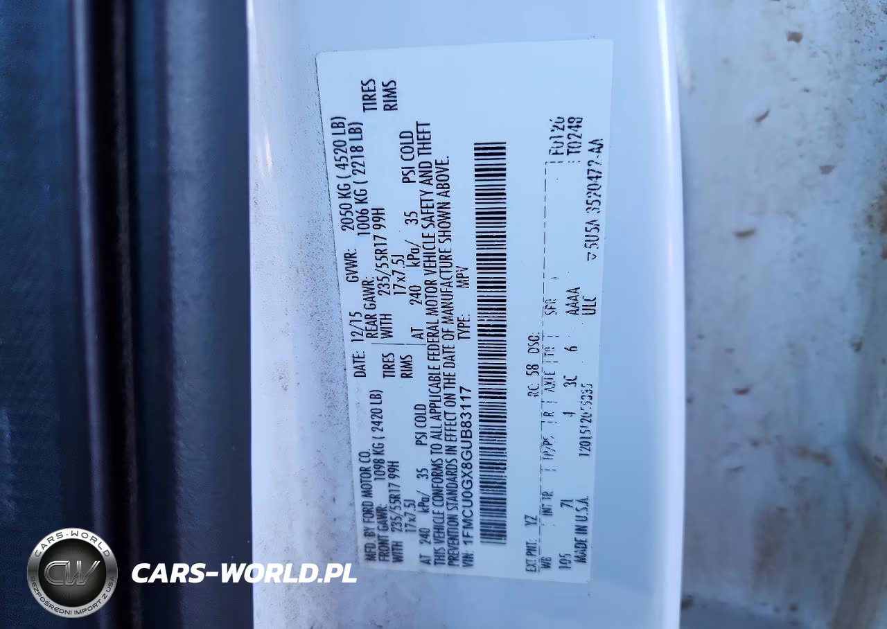 2016 Ford Escape Se VIN:1FMCU0GX8GUB83117 - 14