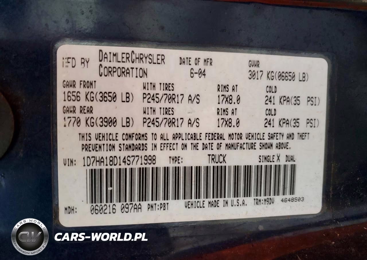 2004 Dodge Ram 1500 St VIN:1D7HA18D14S771998 - 12