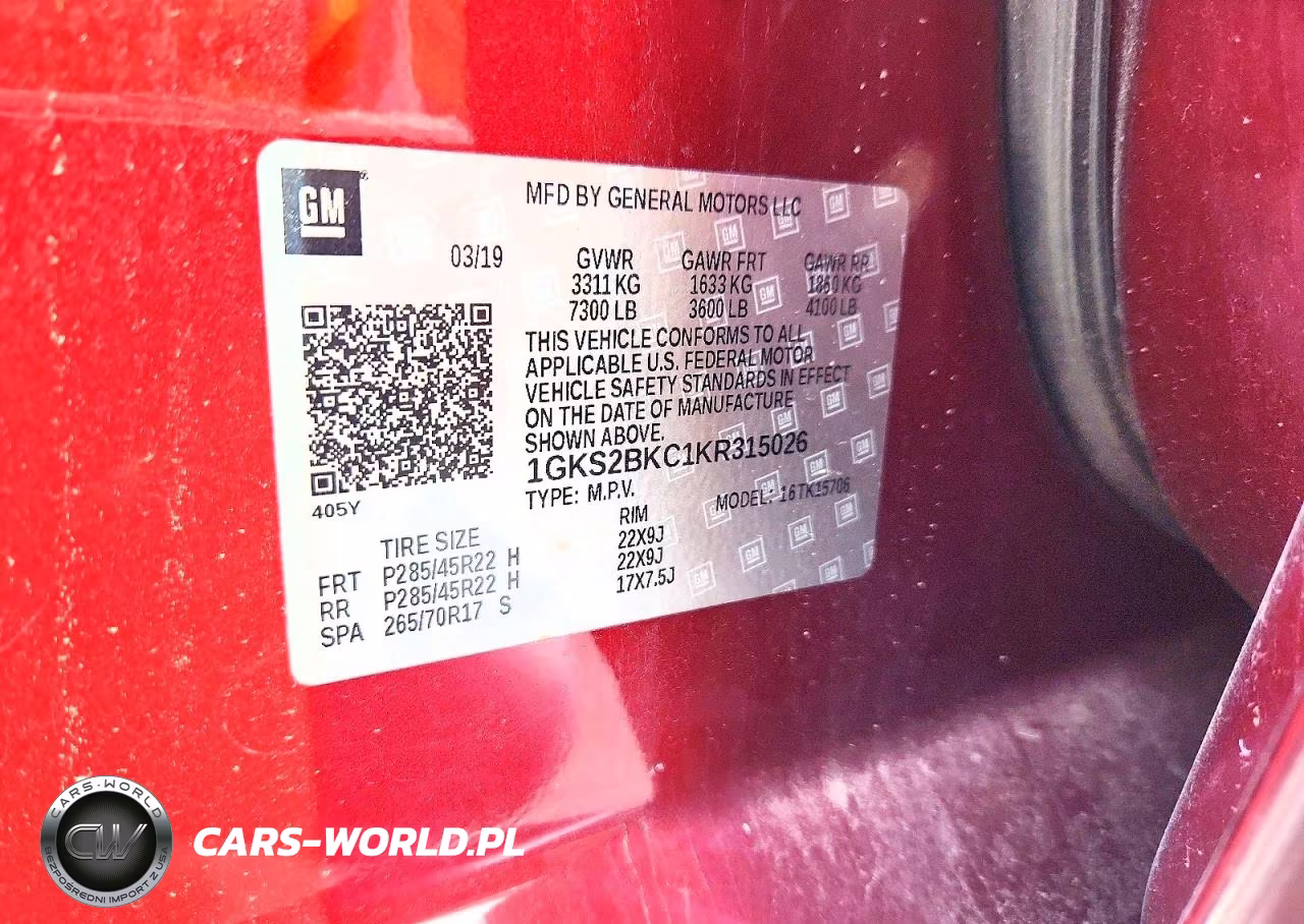 2019 GMC Yukon Slt VIN:1GKS2BKC1KR315026 - 13