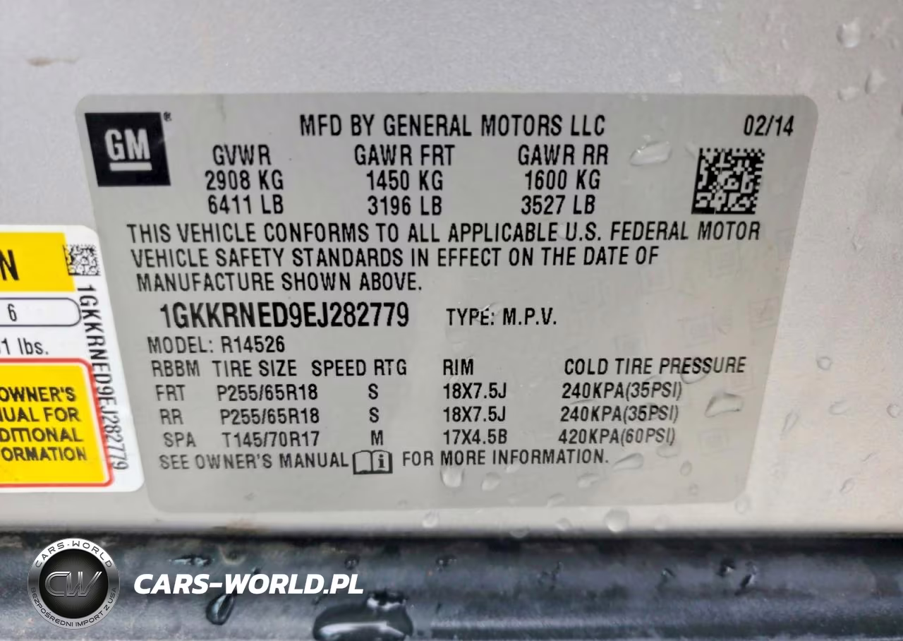 2014 GMC Acadia Sle VIN:1GKKRNED9EJ282779 - 13