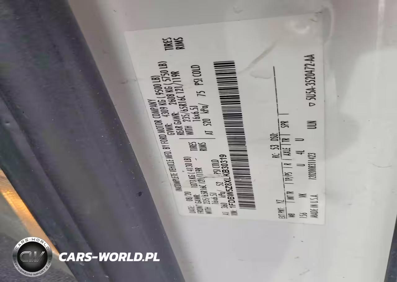 2020 Ford Transit Delivery Truck VIN:1FDBW5Z8XLKB30319 - 12