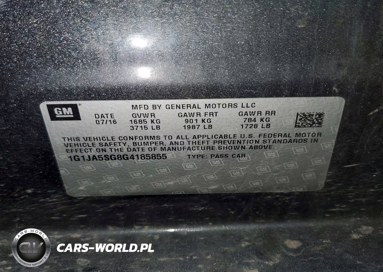 2016 Chevrolet Sonic Ls VIN:1G1JA5SG8G4185855 - 13