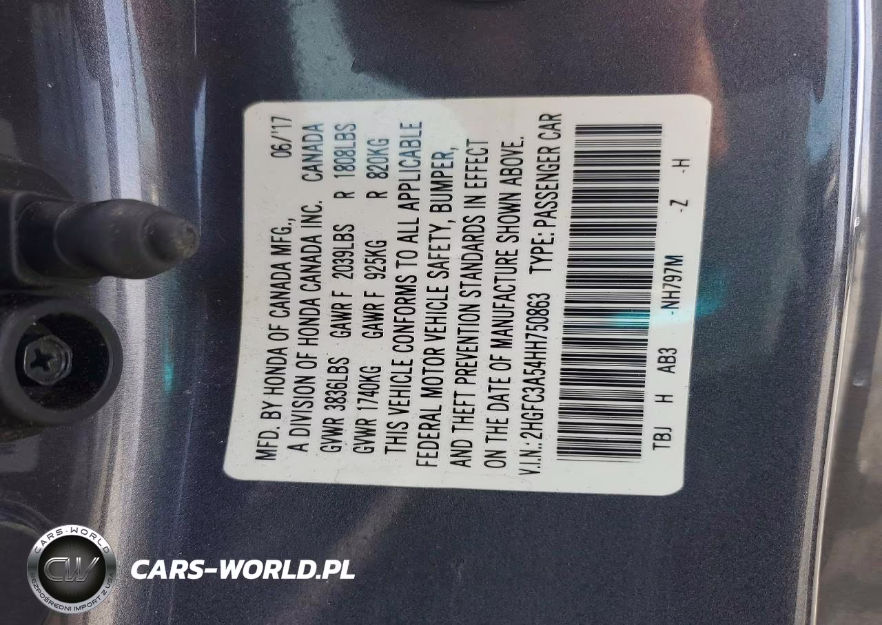 2017 Honda Civic Si VIN:2HGFC3A54HH750863 - 12