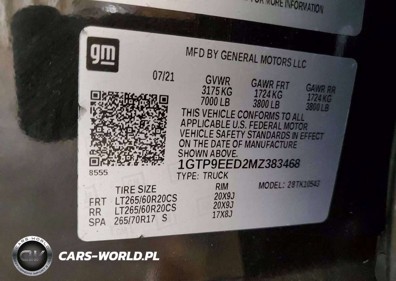 2021 GMC Sierra K1500 At4 VIN:1GTP9EED2MZ383468 - 13