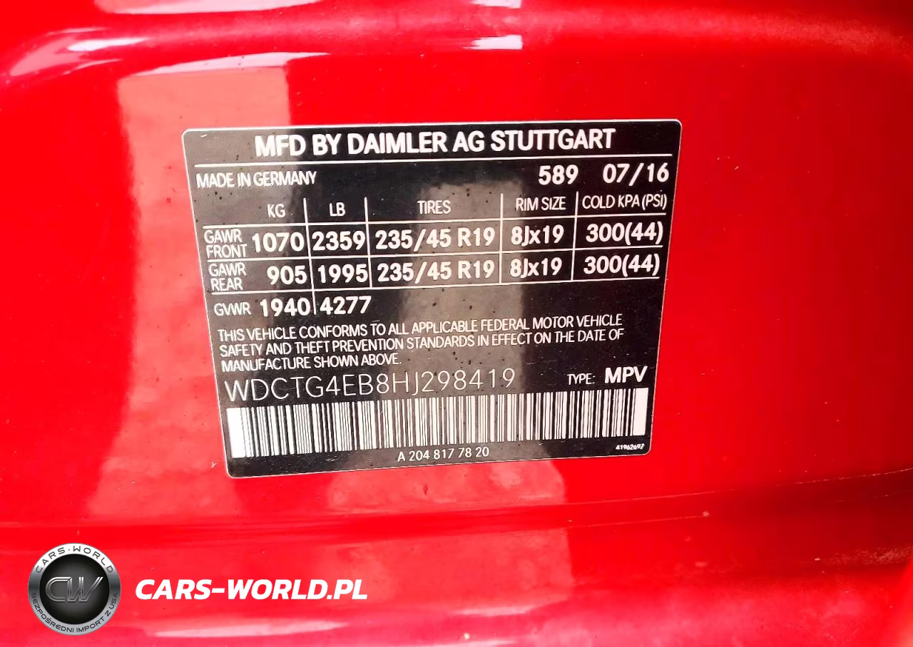 2017 Mercedes-Benz Gla 250 VIN:WDCTG4EB8HJ298419 - 12