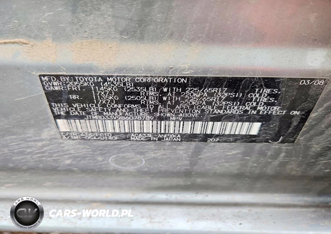 2008 Toyota Rav4 Base VIN:JTMBD33V986078789 - 12