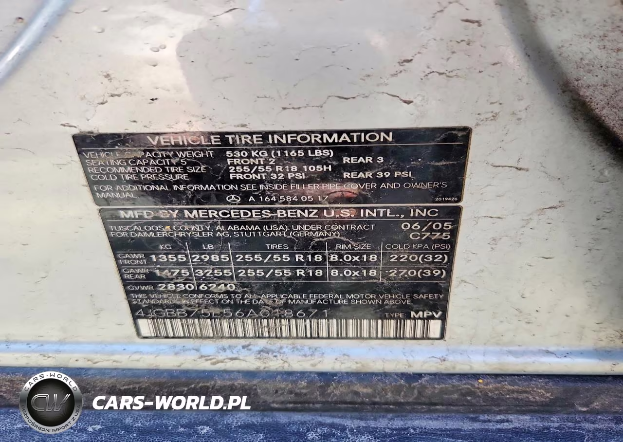 2006 Benz M-Class Ml500 VIN:4JGBB75E56A018671 - 13