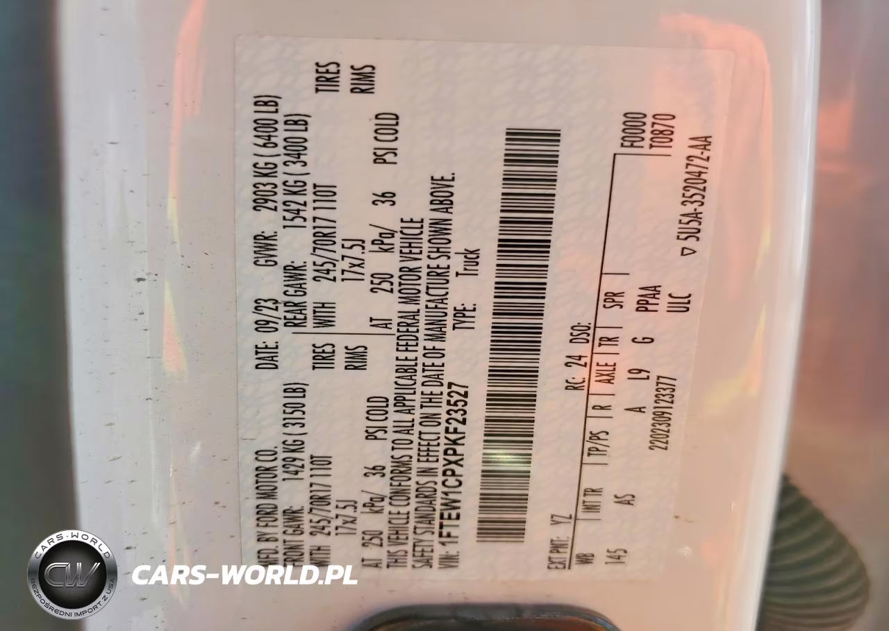 2023 Ford F150 Supercrew VIN:1FTEW1CPXPKF23527 - 12