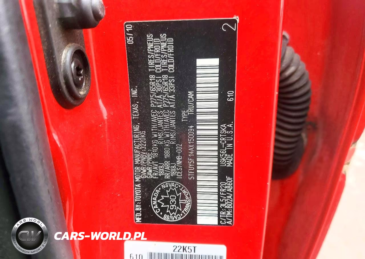 2010 Toyota Tundra Grade VIN:5TFUY5F14AX150094 - 12