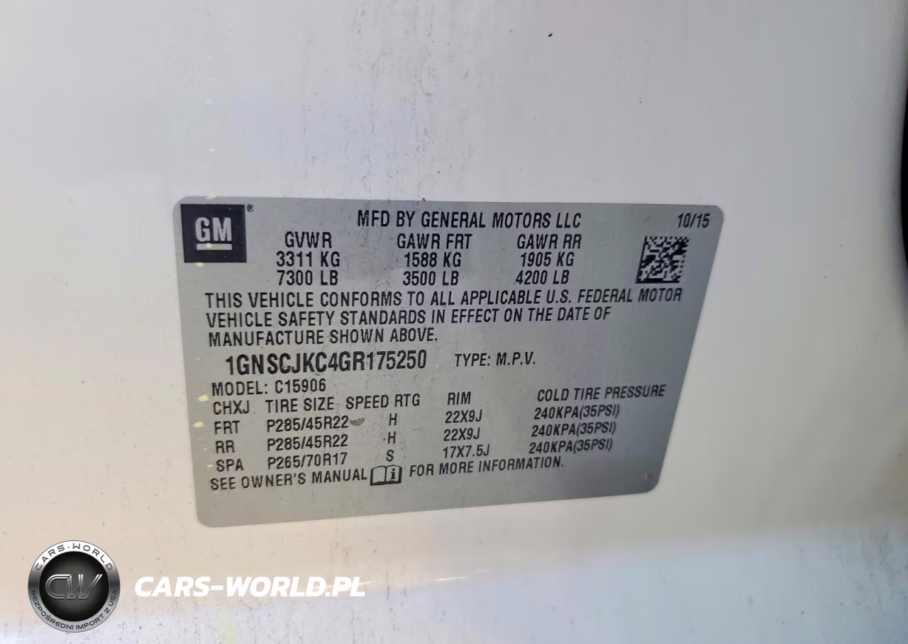 2016 Chevrolet Suburban C1500 Ltz VIN:1GNSCJKC4GR175250 - 14