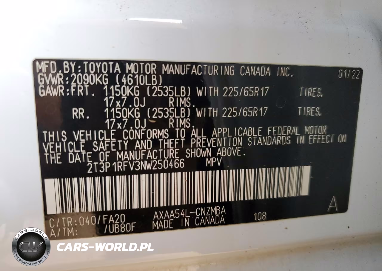 2022 Toyota Rav4 Xle VIN:2T3P1RFV3NW250466 - 13