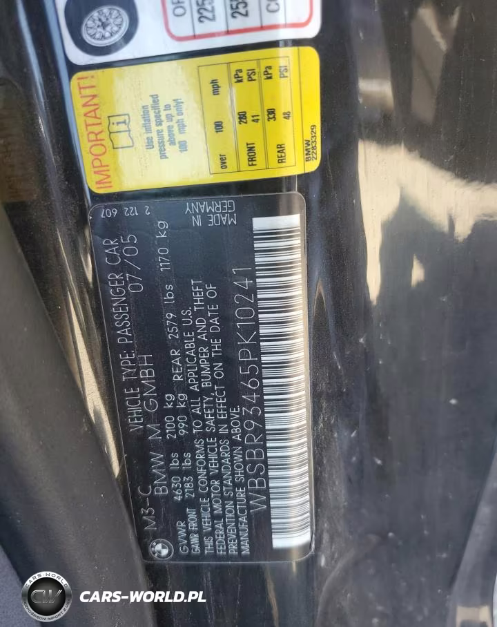 2005 BMW M3 VIN:WBSBR93465PK10241 - 12