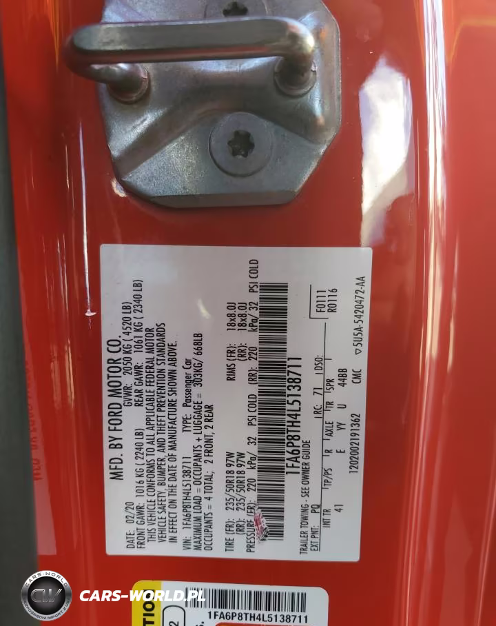 2020 Ford Mustang VIN:1FA6P8TH4L5138711 - 12