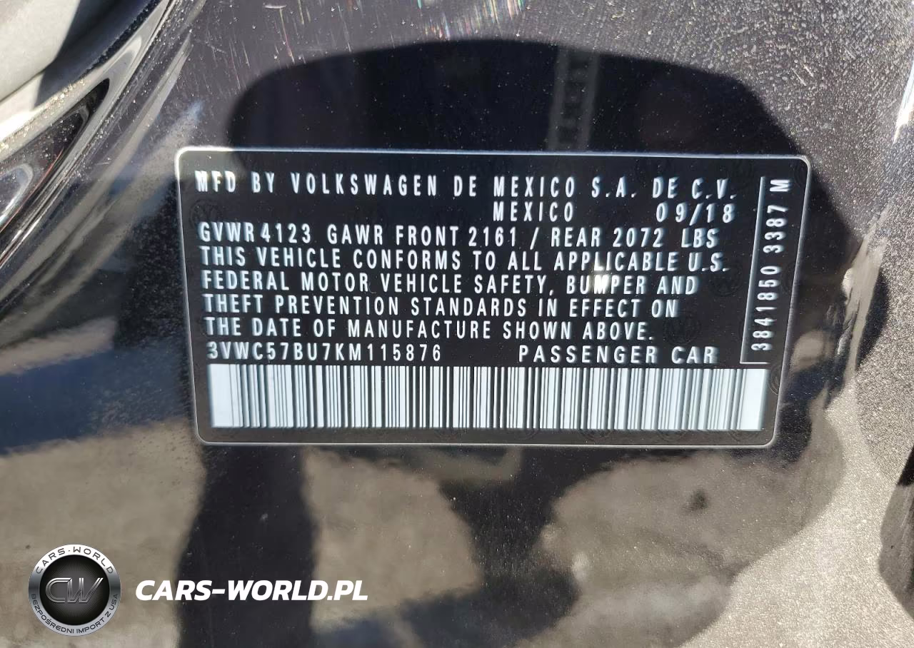 2019 Volkswagen Jetta S VIN:3VWC57BU7KM115876 - 13