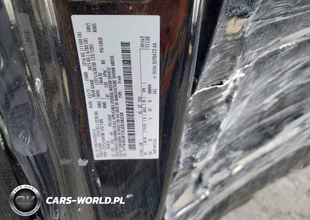 2020 Ford F350 Super Duty VIN:1FT8W3BT5LED36230 - 12