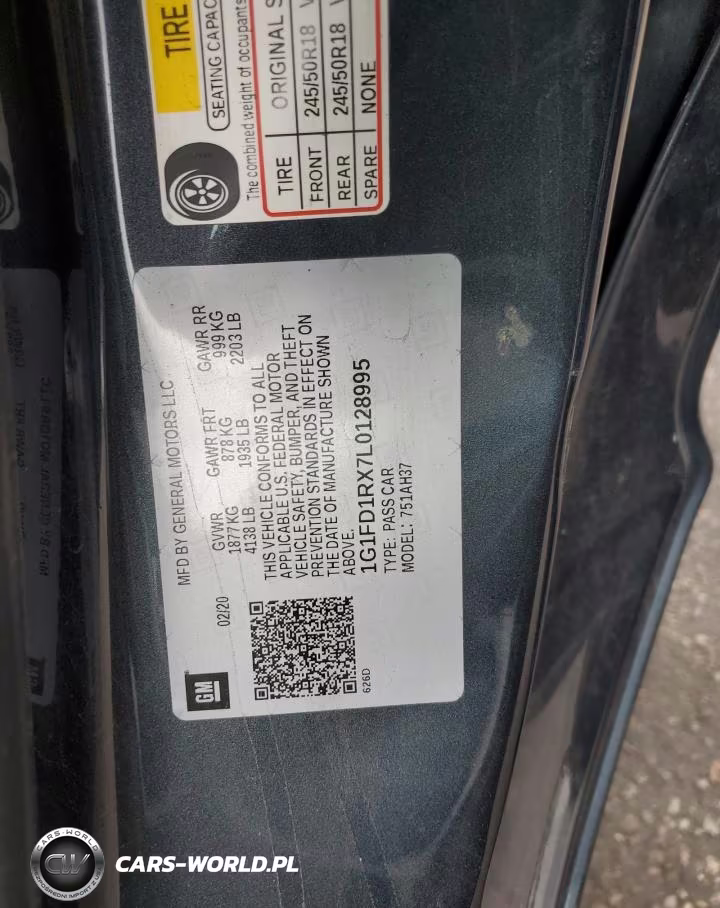 2020 Chevrolet Camaro Lt VIN:1G1FD1RX7L0128995 - 12