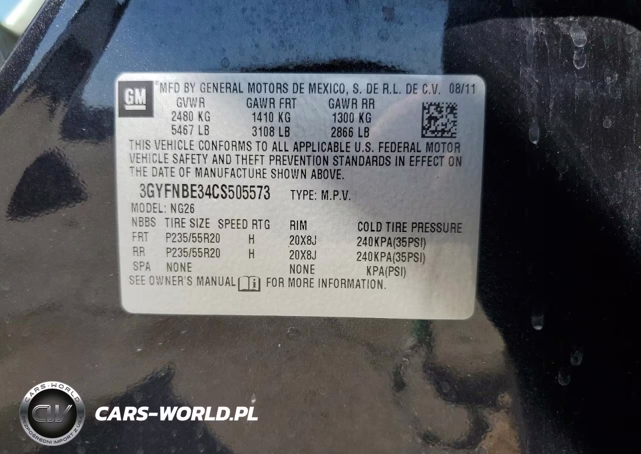 2012 Cadillac Srx Performance Collection VIN:3GYFNBE34CS505573 - 13