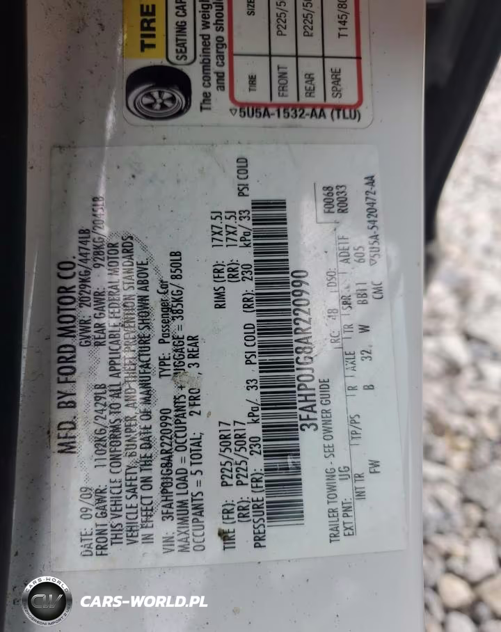 2010 Ford Fusion Sel VIN:3FAHP0JG8AR220990 - 12