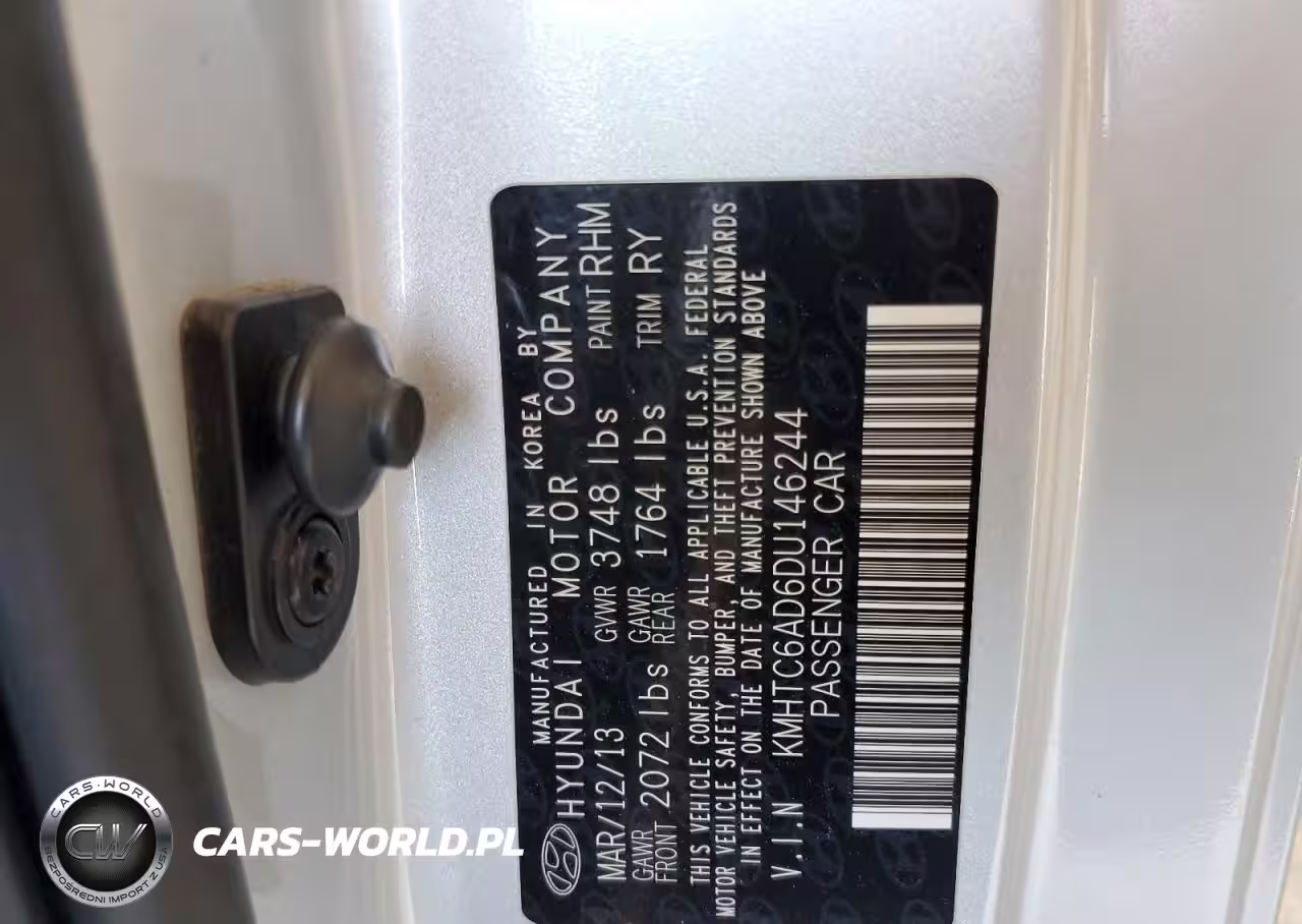 2013 Hyundai Veloster VIN:KMHTC6AD6DU146244 - 12