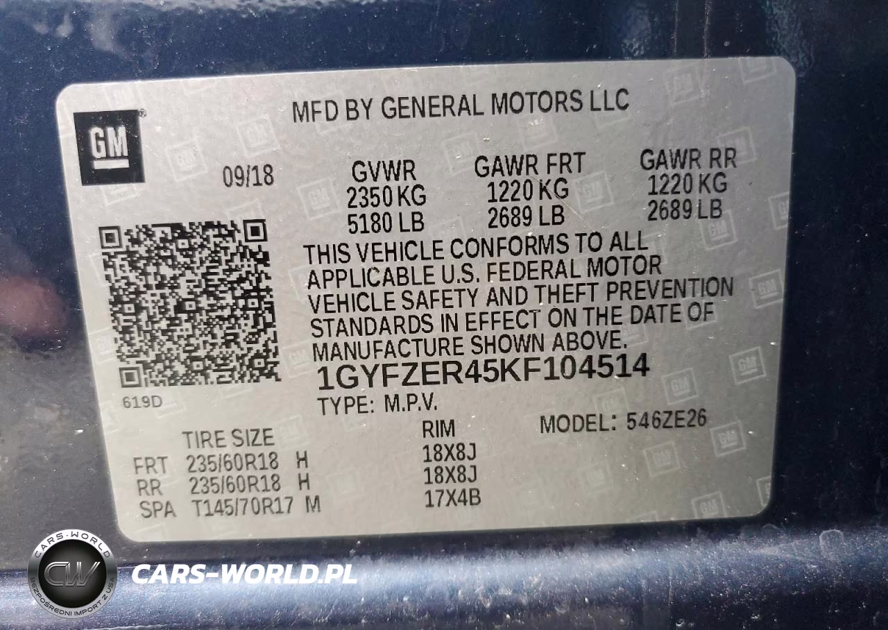 2019 Cadillac Xt4 Sport VIN:1GYFZER45KF104514 - 13
