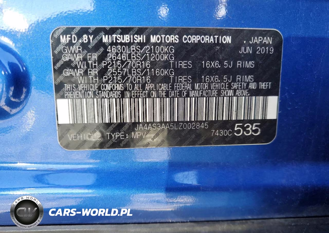 2020 Mitsubishi Eclipse Cross Es VIN:JA4AS3AA5LZ002845 - 13
