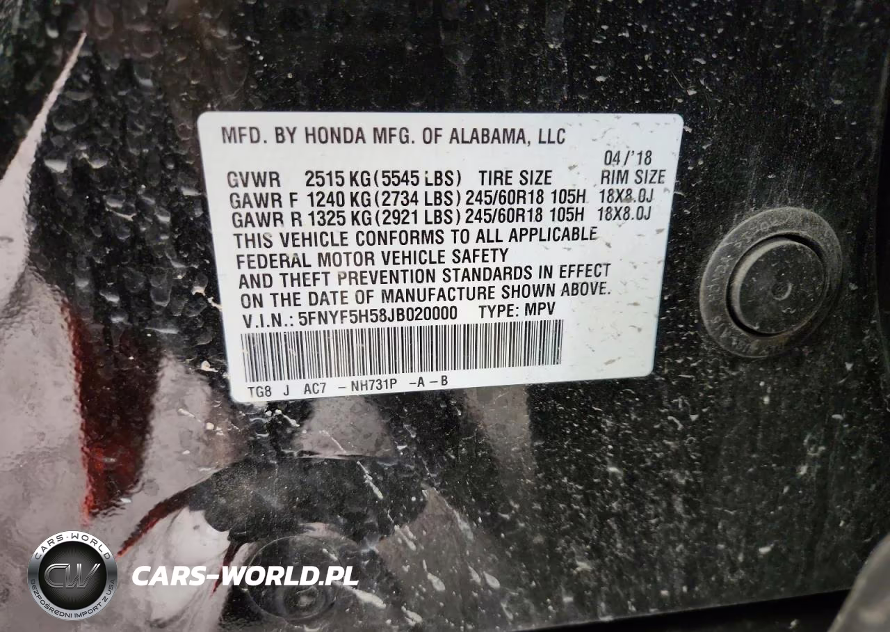 2018 Honda Pilot Exl VIN:5FNYF5H58JB020000 - 14
