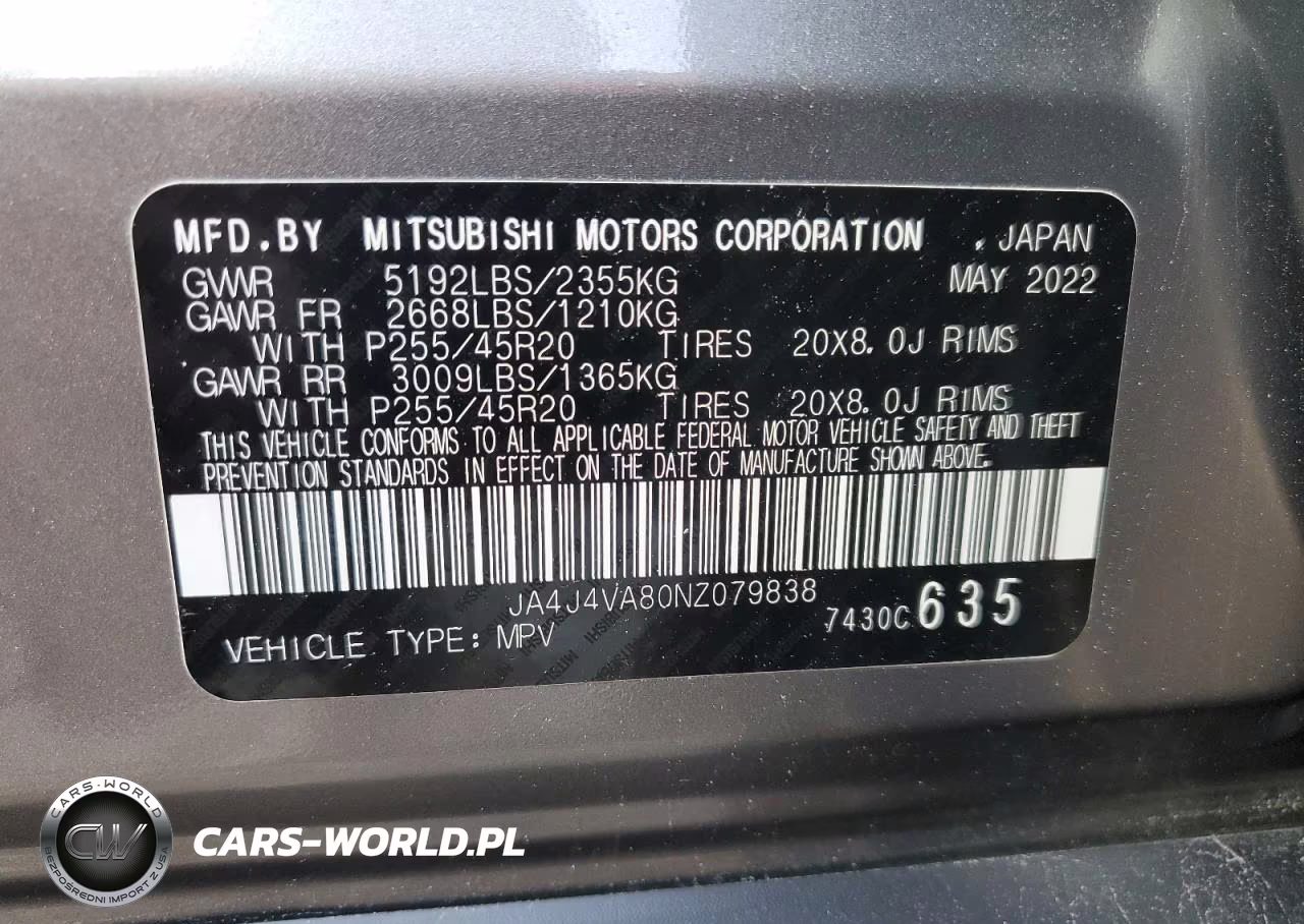 2022 Mitsubishi Outlander Sel VIN:JA4J4VA80NZ079838 - 13
