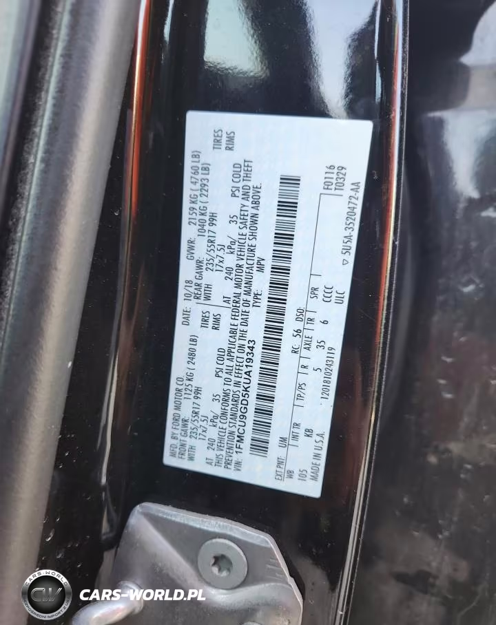 2019 Ford Escape Se VIN:1FMCU9GD5KUA19343 - 13