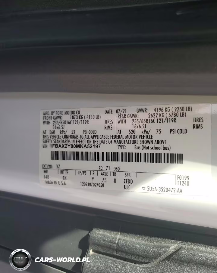2021 Ford Transit T-350 VIN:1FBAX2Y80MKA52197 - 14