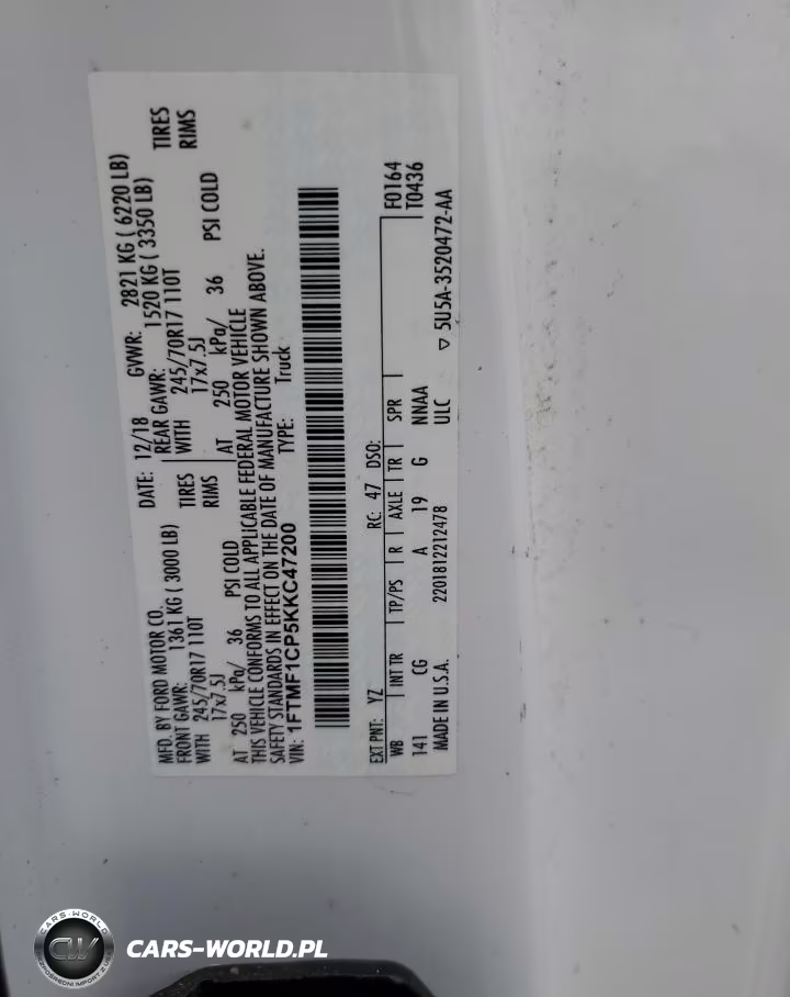 2019 Ford F150 VIN:1FTMF1CP5KKC47200 - 12