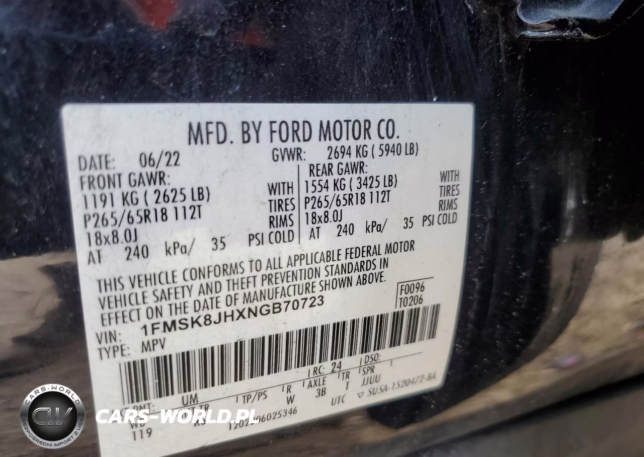 2022 Ford Explorer Timberline VIN:1FMSK8JHXNGB70723 - 13