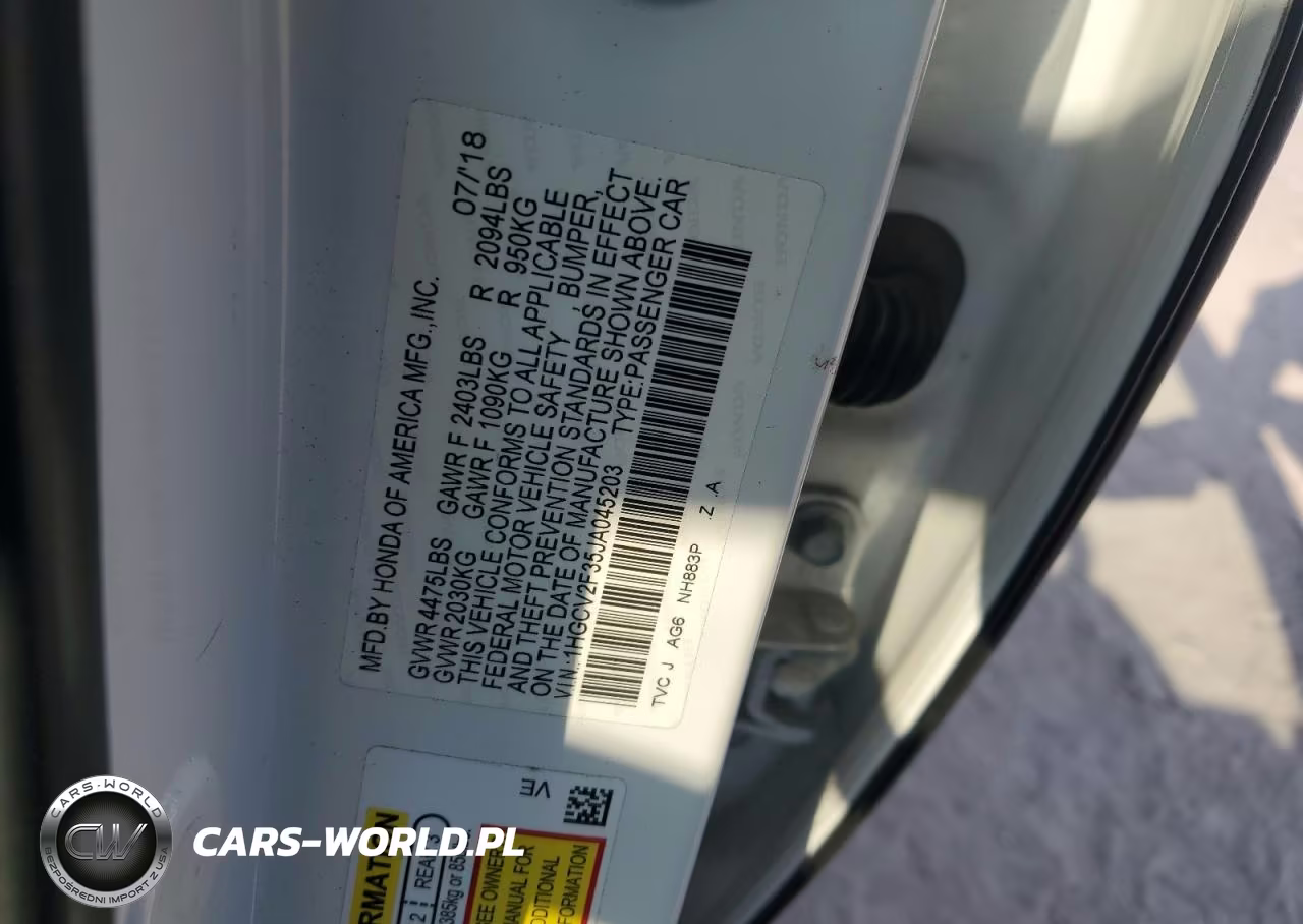2018 Honda Accord Sport VIN:1HGCV2F35JA045203 - 12