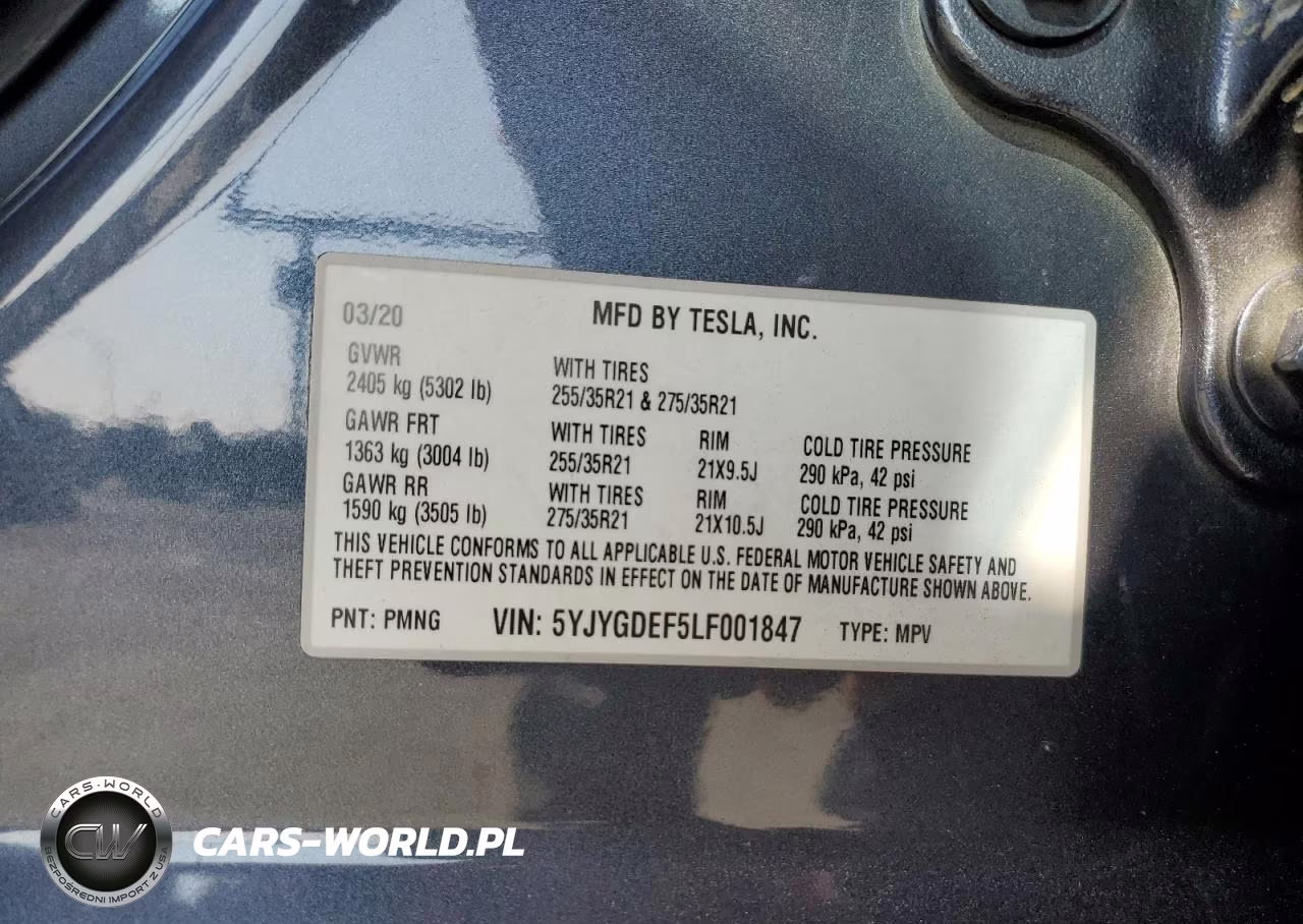 2020 Tesla Model Y VIN:5YJYGDEF5LF001847 - 13