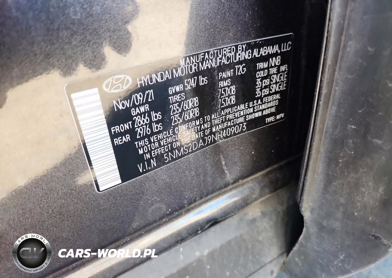 2022 Hyundai Santa Fe Sel VIN:5NMS2DAJ9NH409073 - 14