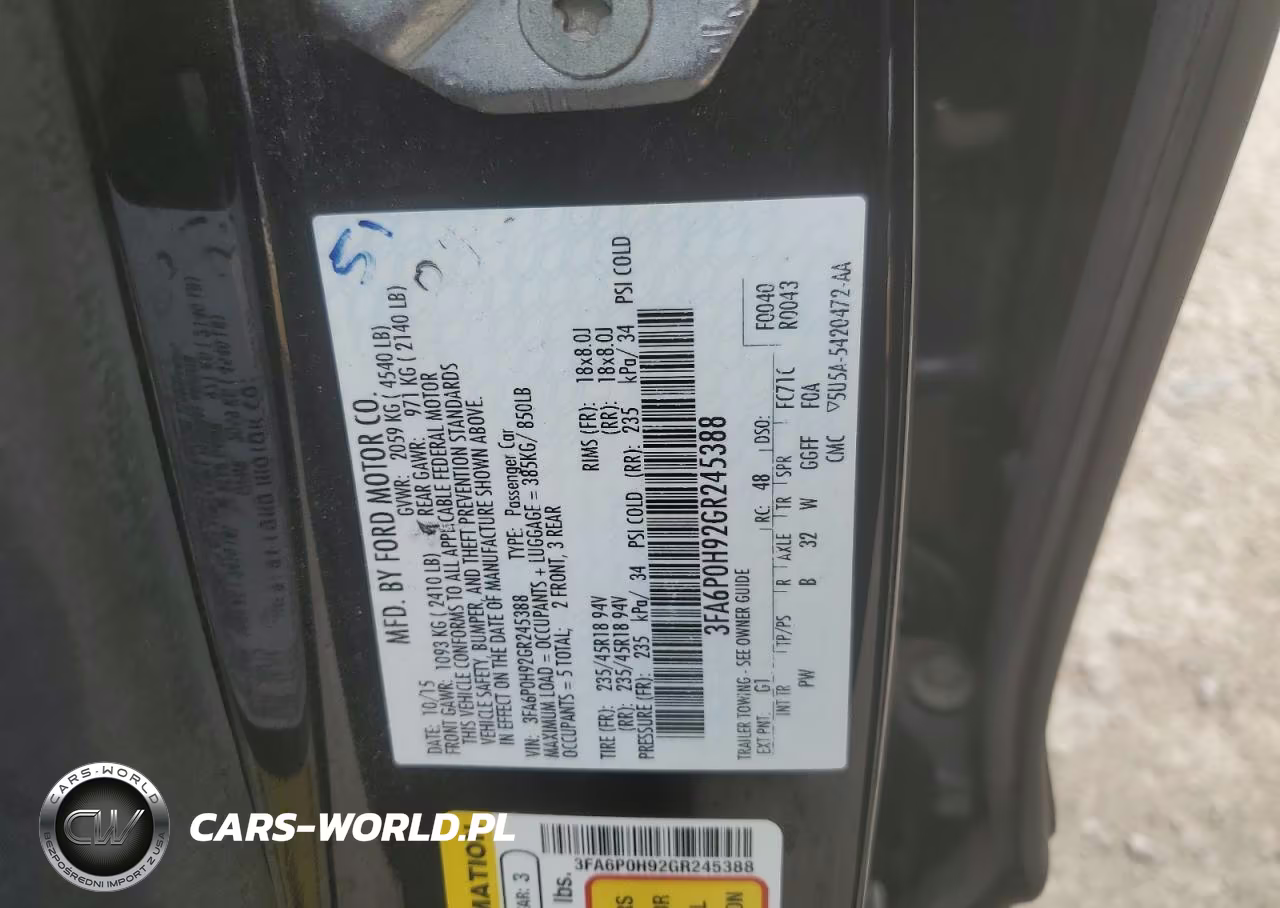 2016 Ford Fusion Se VIN:3FA6P0H92GR245388 - 12
