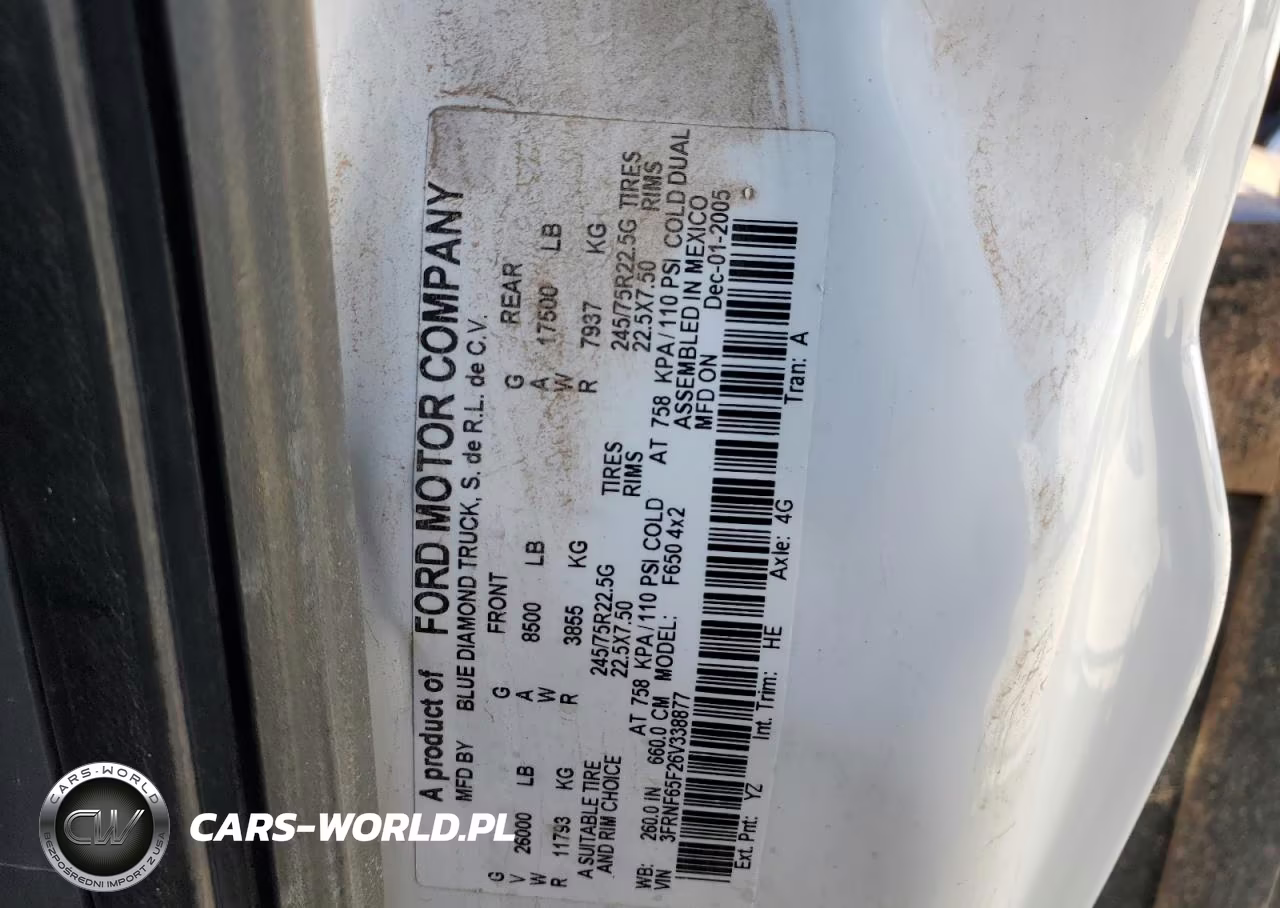 2006 Ford F650 Super Duty VIN:3FRNF65F26V338877 - 12