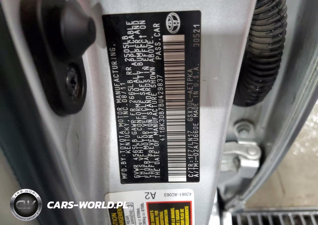 2011 Toyota Avalon Limited VIN:4T1BK3DB7BU429837 - 12