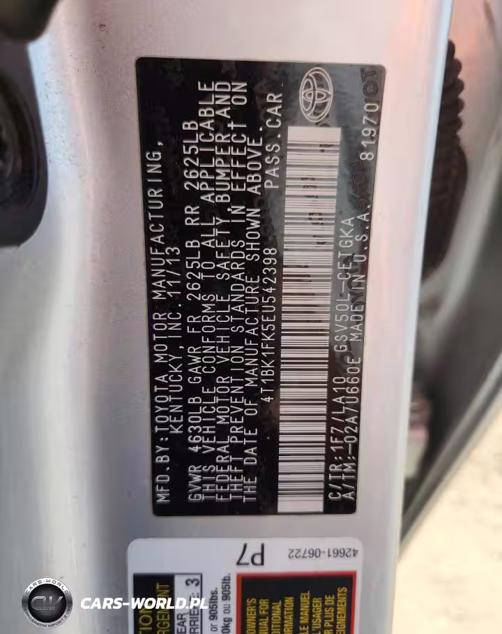 2014 Toyota Camry Se VIN:4T1BK1FK5EU542398 - 12