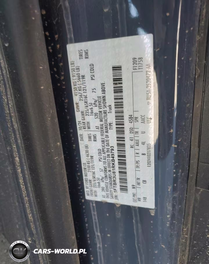 2024 Ford Transit T-250 VIN:1FTBR3U81RKB49793 - 13
