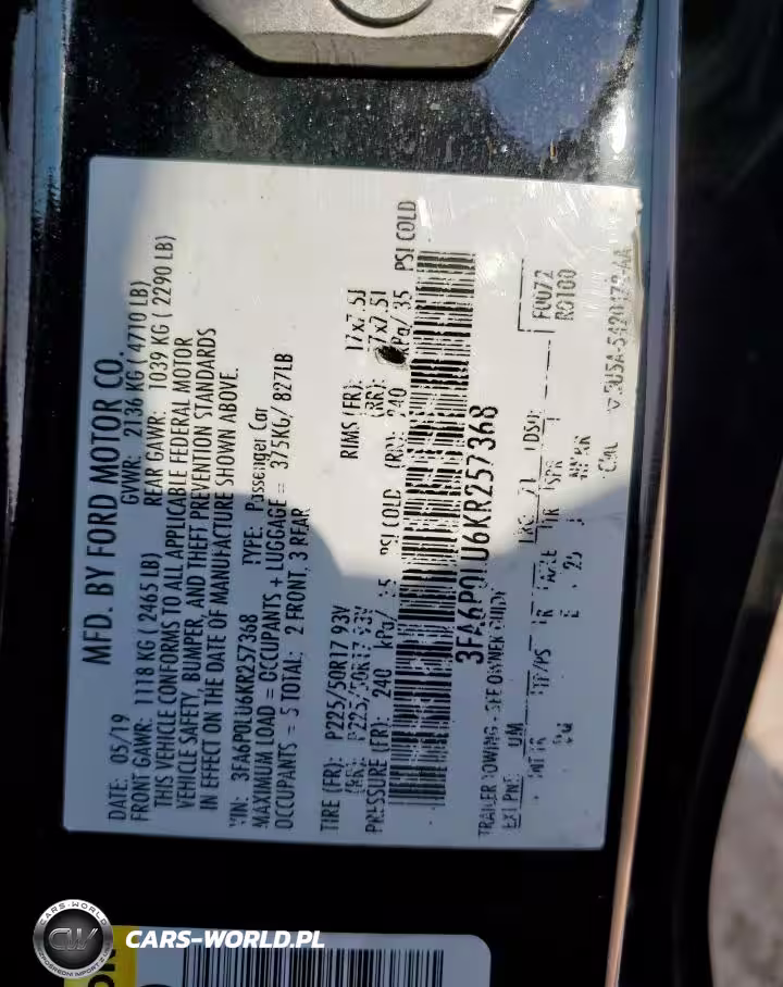 2019 Ford Fusion Se VIN:3FA6P0LU6KR257368 - 12