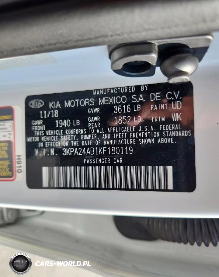 2019 Kia Rio S VIN:3KPA24AB1KE180119 - 13