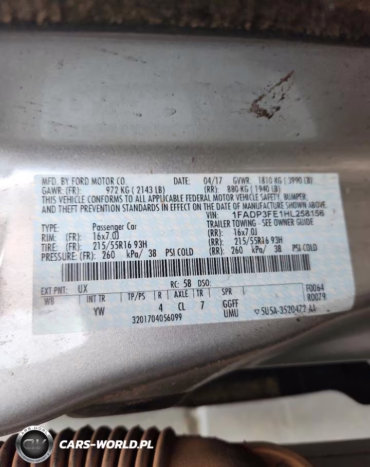 2017 Ford Focus Se VIN:1FADP3FE1HL258156 - 12