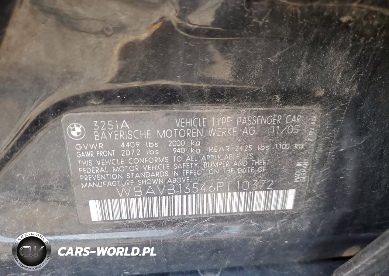2006 BMW 325 VIN:WBAVB13546PT10372 - 12