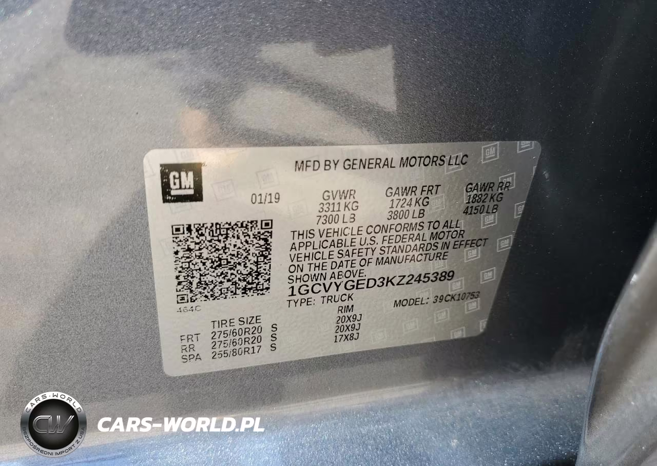 2019 Chevrolet Silverado K1500 Ltz VIN:1GCVYGED3KZ245389 - 12