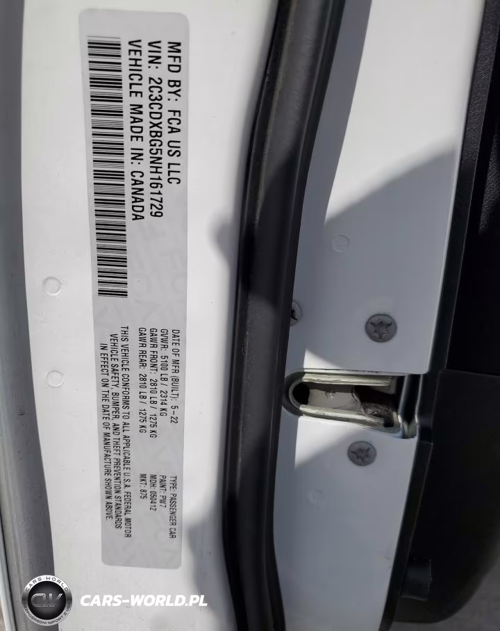 2022 Dodge Charger Sxt VIN:2C3CDXBG5NH161729 - 12