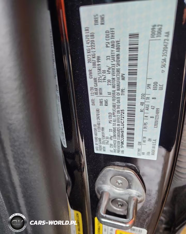 2020 Ford Escape Sel VIN:1FMCU9H97LUC72725 - 13