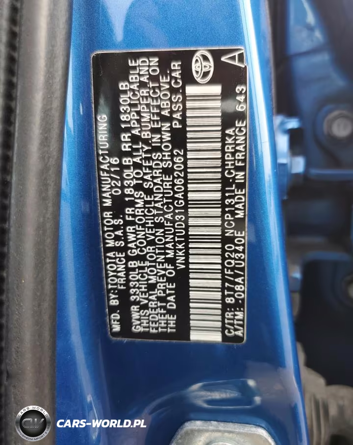 2016 Toyota Yaris L VIN:VNKKTUD31GA062062 - 12